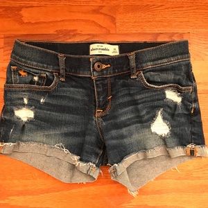 Abercrombie kids blue jean shorts